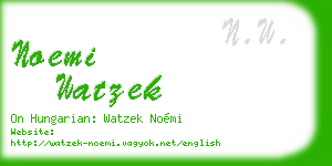 noemi watzek business card